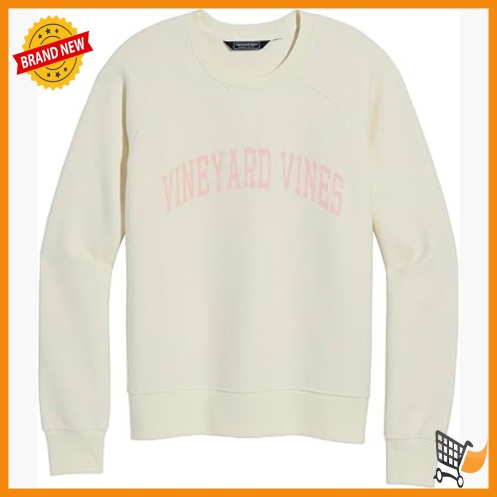 Women's Cotton Terry Crewneck Sweatshirt Long Sleeve Pullover